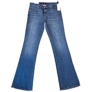 7 For All Mankind Bootcut Jeans 32 Soho Dark Swarovski Crystal JSWB44AEDN NWT